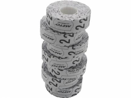 Etiket Meto UTC 26x16mm hvid perm. lim 2 1200stk/rul