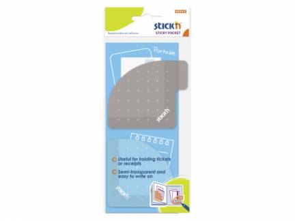 Lomme Stick'N Sticky 70x70 lilla/gr&aring; selvkl&aelig;b. 5stk/pak