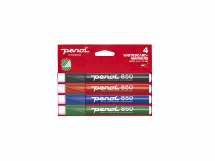 Whiteboardmarker Penol 850 2-5mm ass. 4stk/s&aelig;t svanem&aelig;rket