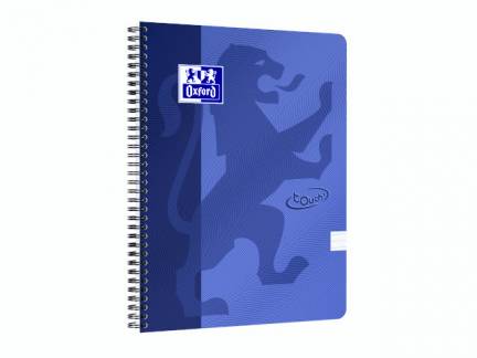 Notesbog Oxford TOUCH A4+ bl&aring; linieret 90g