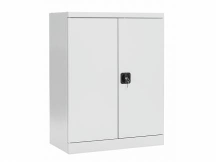 Kontorskab i st&aring;l lysgr&aring; 800x435x1040mm