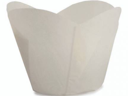 Tulipan papirsform 52/62 hvid 700833 &Oslash;50x52mm 1000stk/pak
