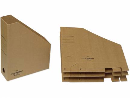 Tidsskriftskassette karton A4 brun rygbrd. 7,5cm