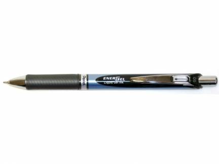 Rollerpen Pentel EnerGel sort 0,5mm BLN75-A