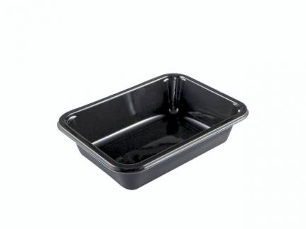 Plastbakke C2187-1G CPET sort 765ml t/ovn & microovn 468stk/kar