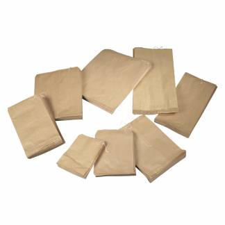 Papirpose m/snor 1/4kg brun 140x175mm 1000stk/pak 50g