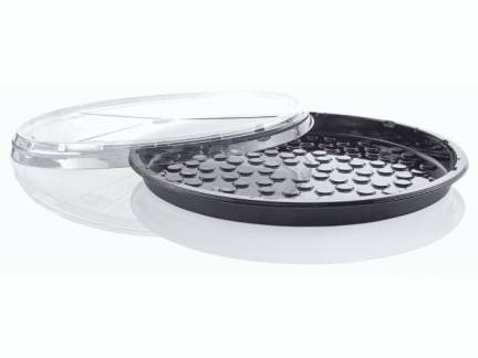 Pizzabakke rund plast C-PET 120stk/kar &Oslash;320mmx25mm
