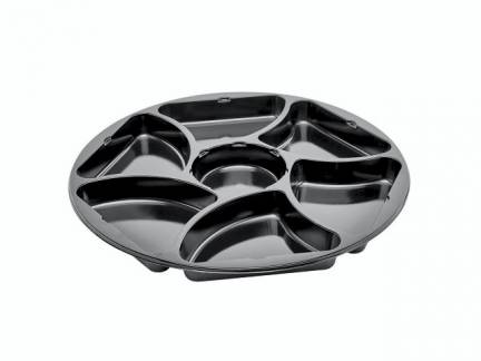Tapasbakke rund plast C-PET &Oslash;320mmx25mm 150stk/kar