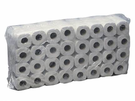 Toiletpapir Eurosoft 2-lags hvid 35m 14800 64rul/kar