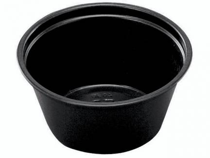 Dressingb&aelig;ger 60ml/2 oz &Oslash;62x27mm sort PP 250stk/pak