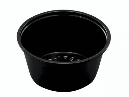 Dressingb&aelig;ger 90ml/3 oz &Oslash;74x32mm sort PP 250stk/pak