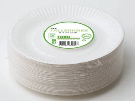 Paptallerken&nbsp;frokost&nbsp;&Oslash;18&nbsp;cm