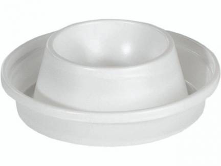 &AElig;ggeb&aelig;ger plastik hvid 100stk/pak