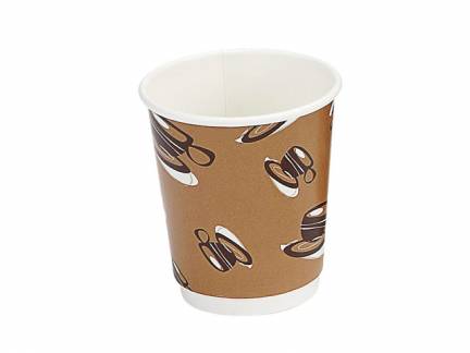 Kaffeb&aelig;ger 8oz 25cl Hot Cup Double Wall pap 500stk/kar