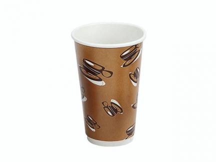 Kaffeb&aelig;ger 16oz 45cl Hot Cup Double Wall pap 500stk/kar