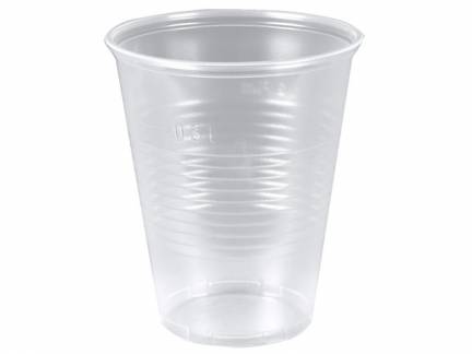 Plastikglas bl&oslash;d 30cl PP (&oslash;l) 50stk/ps (m&aring;lestreg 0,3)