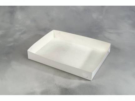 Sm&oslash;rrebr&oslash;ds&aelig;ske hvid 45x32x6,5cm 100stk/pak