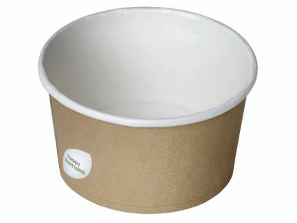 Suppeb&aelig;ger PLA 400ml brun 500stk/kar