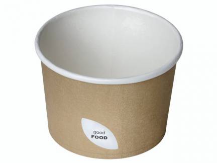 Suppeb&aelig;ger PLA 550ml brun 500stk/kar