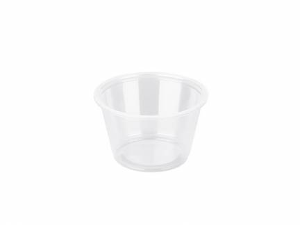 Dressingb&aelig;ger 110ml/4 oz &Oslash;74x45mm klar PP 2500stk/pak