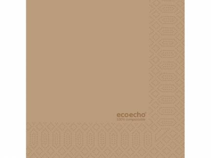 Serviet 3-lags 1/4 fold Eco brun 33cm 250stk/pak