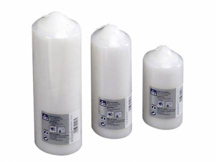 Bloklys hvid 8x20cm 112 timer 12stk/pak