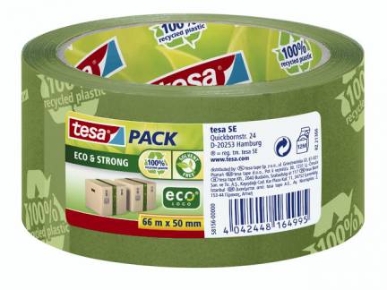 Tape tesa PP ECOLOGO gr&oslash;n 50mmx66m st&oslash;jsvag 58156