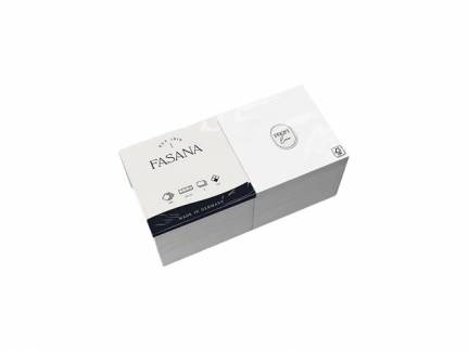 Servietter Fasana 1/4 fold 3-lags hvid 33cm 4x250stk