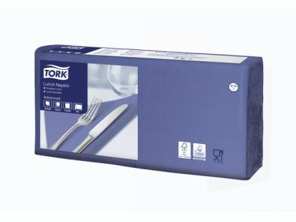 Servietter Tork 2-lags m&oslash;rkebl&aring; 33cm 10x200stk/kar