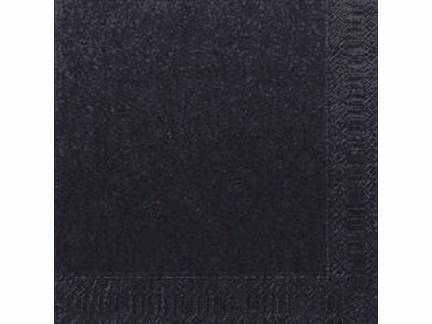 Servietter Duni 3-lags sort 33cm 1000stk/kar