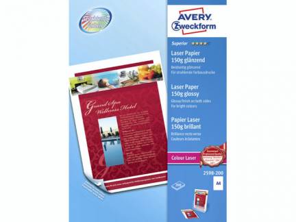 Fotopapir farvelaser A4 150g glossy superior 2-siders 200ark