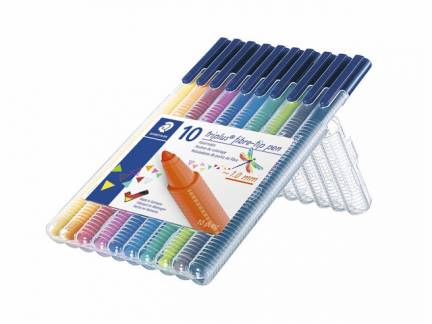 Marker STAEDTLER triplus ass. 10stk/sæt 323 SB10