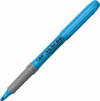Tekstmarker Bic brite liner Grip bl&aring;