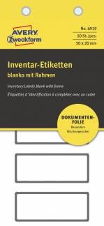 Etiket&nbsp;Avery&nbsp;t/inventar&nbsp;og