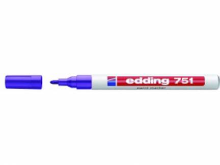 Paint marker Edding 751 permanent violet rund spids 1-2mm