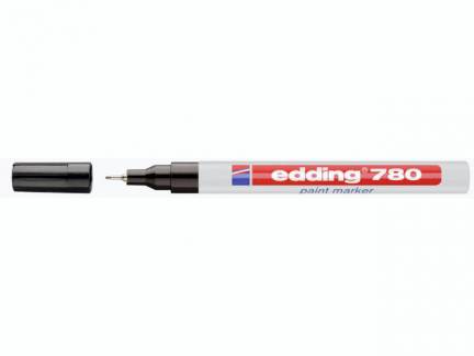 Marker Edding 780 sort 0,8mm metalindfattet spids