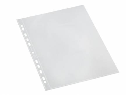 Plastlommer Bantex A4 glasklar 0,06mm &aring;ben top 100stk/pak