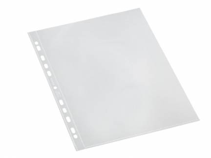 Plastlommer Bantex A4 glasklar 0,11mm &aring;ben top 100stk/pak