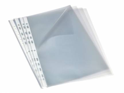Plastlommer A4 &aring;ben top/ venstre side 0,09mm 100stk/pak
