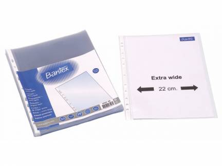 Plastlomme Bantex A4+ 0,10mm pr&aelig;get 50stk/pak