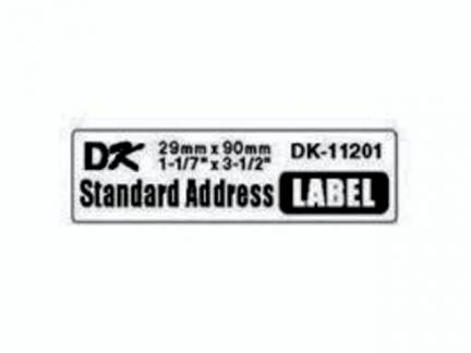 Label Brother hvid DK11201 29x90mm adresse 400stk/rul