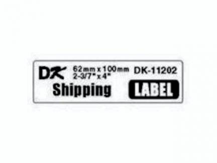 Label Brother hvid DK11202 62x100mm shipping 300stk/rul