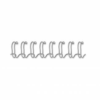 Spiralrygge Fellowes 3:1 wire 8mm s&oslash;lv A4 36-60ark 100stk/pak