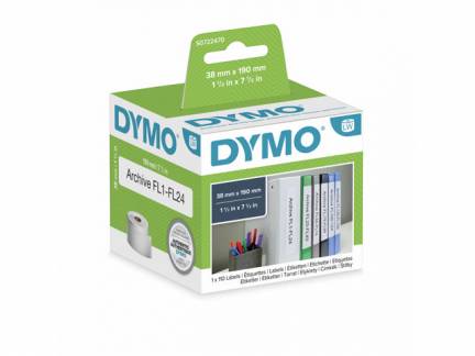 DYMO brevordner-etiket 190x38 mm rl/110 stk 99018