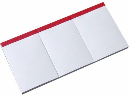 Telefonblok 3-delt ulin. 247x120mm 100bl/stk