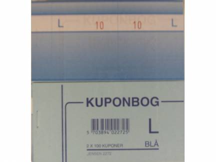 Kuponb&oslash;ger bl&aring; 2x1-100 130x70mm