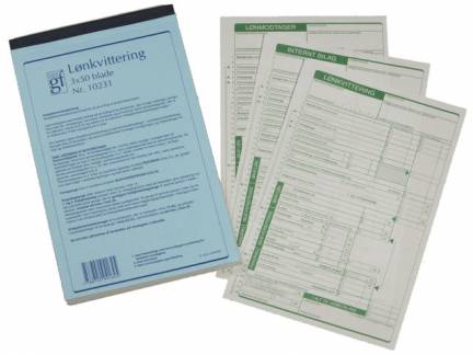 L&oslash;nkvittering grafisk 3x50bl 14,8x20cm 10231