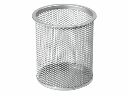 Penneholder tr&aring;d metal s&oslash;lv &Oslash;90mm H100mm