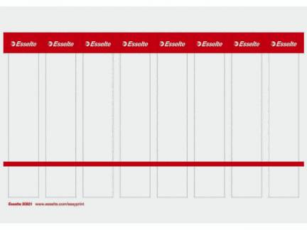 Rygetiket Esselte t/brevordner 50mm 80stk/pak