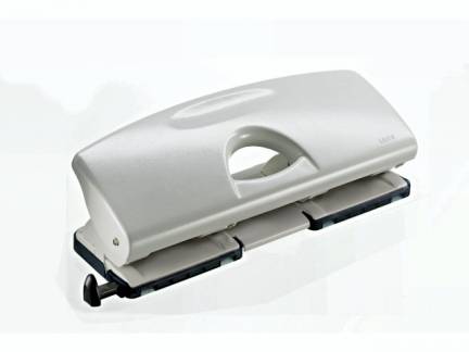 Hulapparat Leitz gr&aring; 4-huls m/skinne t/25ark 5012